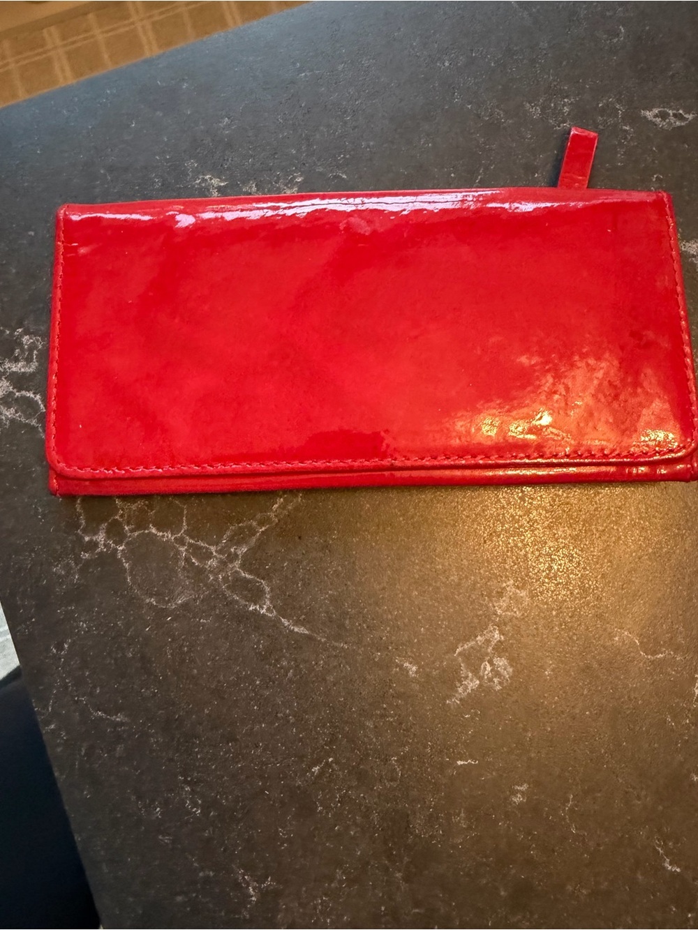 Shiny Red Patent Wallet